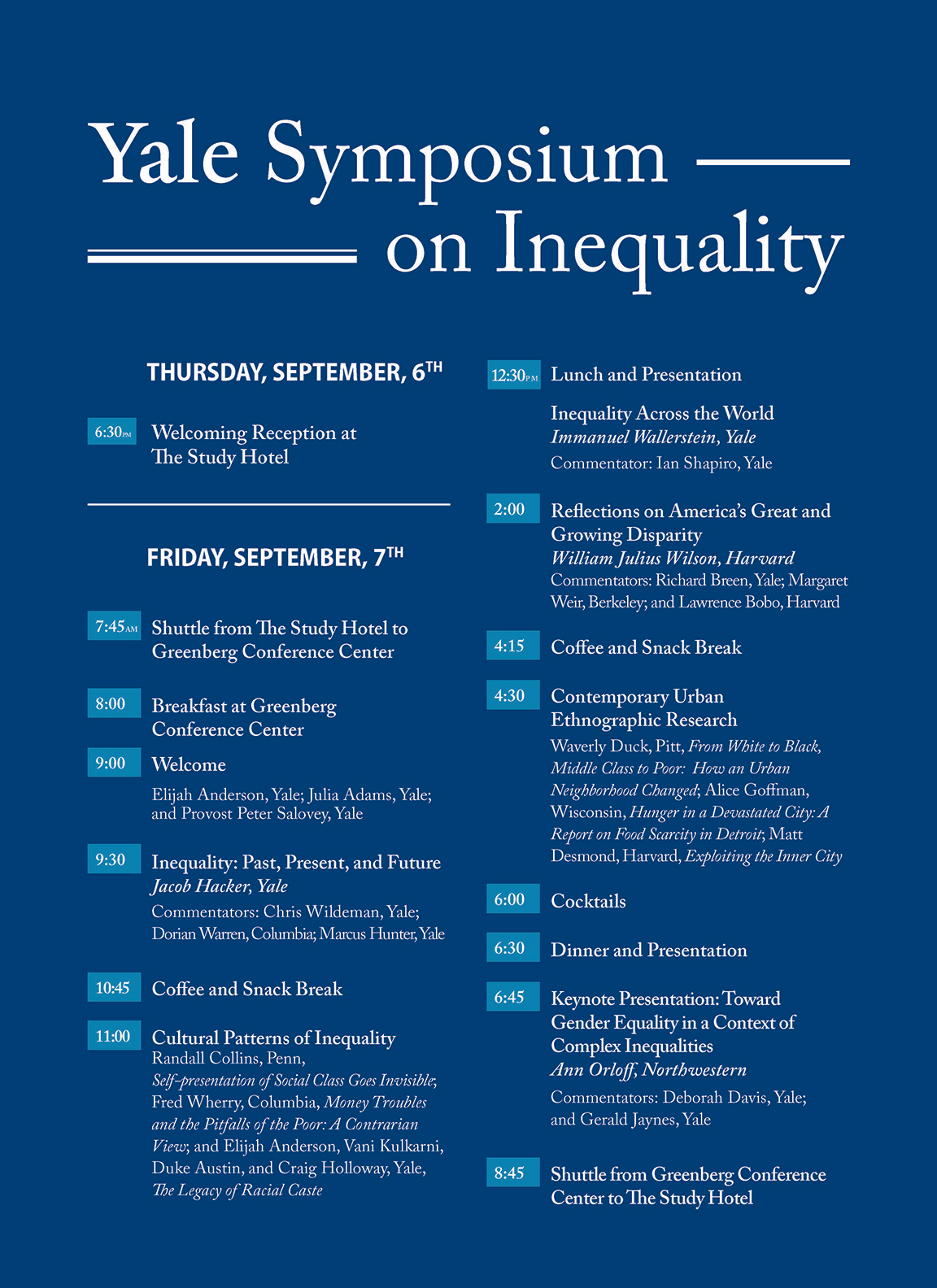 Yale Symposium on Inequality