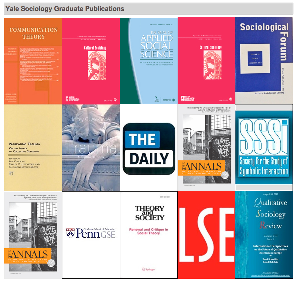 Yale Sociology Graduate Publications